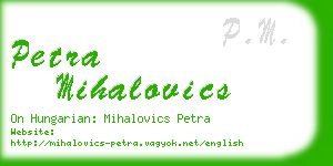 petra mihalovics business card